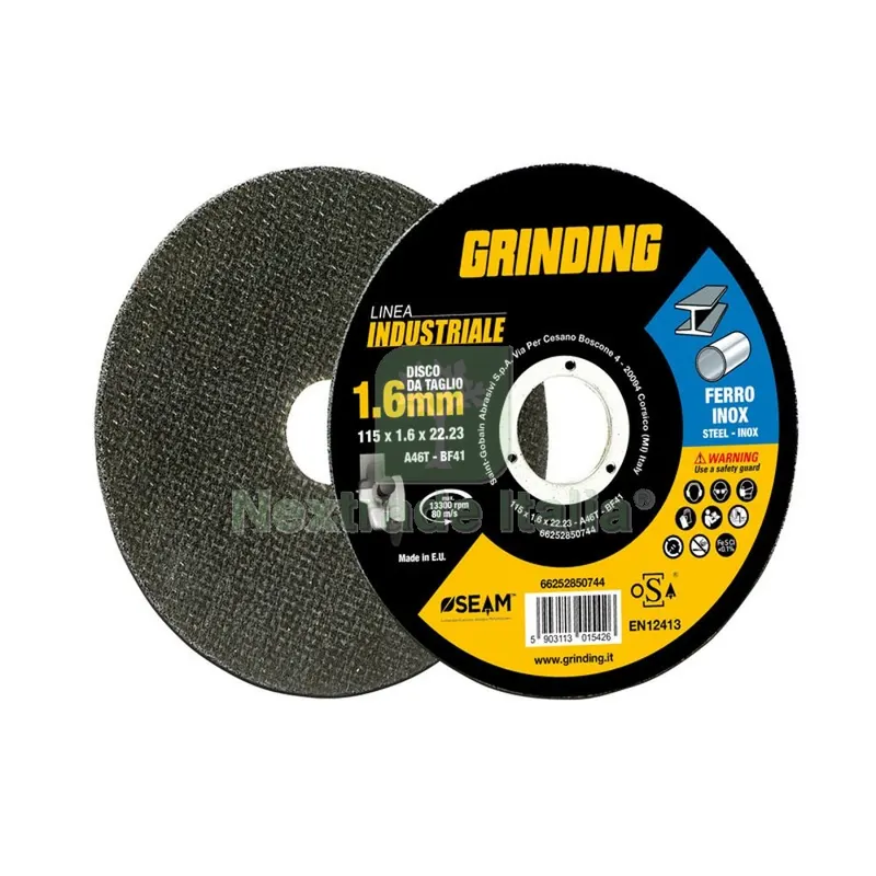 10PZ GRINDING INDUSTRIALE DISCO FERRO PIANO 125X1,6 — Punte, frese e dischi — rif. FERX.505845