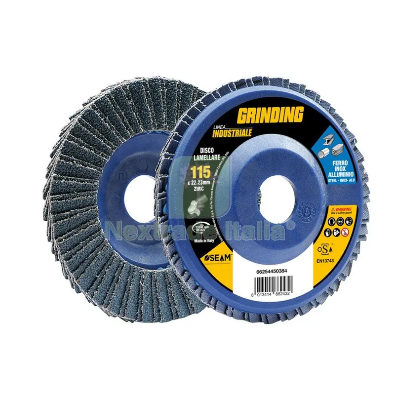 10PZ GRINDING INDUSTRIALE DISCO LAMELL ZIRC 115 GR 100 — Punte, frese e dischi — rif. FERX.505861