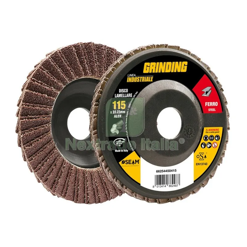 10PZ GRINDING INDUSTRIALE DISCO LAMELL ALOX 115 GR 80 — Punte, frese e dischi — rif. FERX.505865 10PZ GRINDING INDUSTRIALE DISCO LAMELL ALOX 115 GR 80 — Punte, frese e dischi — rif. FERX.505865