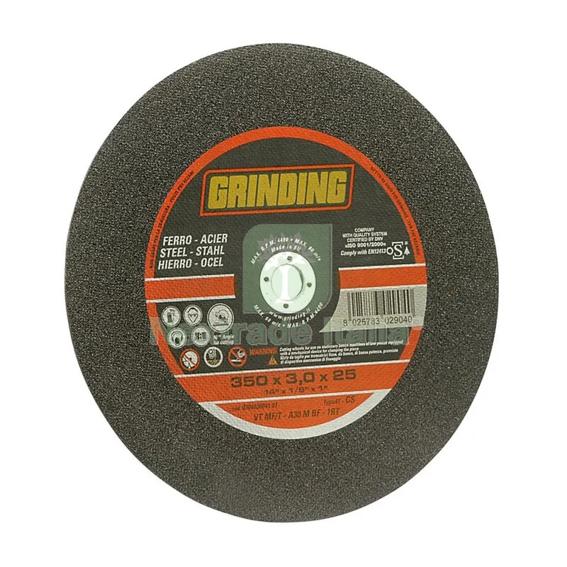 10PZ GRINDING DISCO TRONC. FERRO 350X3,0 F.25,4 VTMF/T — Punte, frese e dischi — rif. FERX.505880 10PZ GRINDING DISCO TRONC. FERRO 350X3,0 F.25,4 VTMF/T — Punte, frese e dischi — rif. FERX.505880