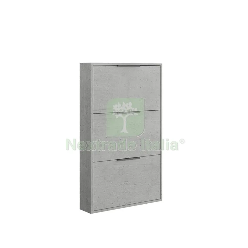 Scarpiera 3 Ribalte Slim CM. 65X15X105 H Cemento — Arredo — rif. FERX.506057 Scarpiera 3 Ribalte Slim CM. 65X15X105 H Cemento — Arredo — rif. FERX.506057