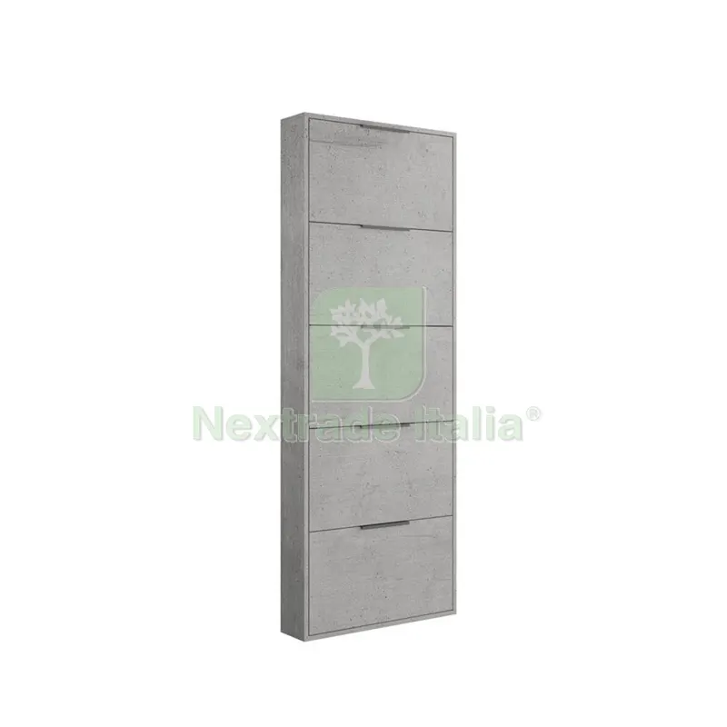 Scarpiera 5 Ribalte Slim CM. 65X15X174 H Cemento — Arredo — rif. FERX.506060 Scarpiera 5 Ribalte Slim CM. 65X15X174 H Cemento — Arredo — rif. FERX.506060
