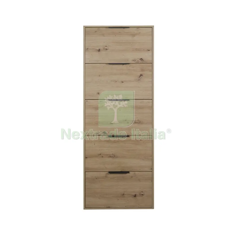 Scarpiera 5 Ribalte Slim CM. 65X15X174 H Rovere A. — Arredo — rif. FERX.506061 Scarpiera 5 Ribalte Slim CM. 65X15X174 H Rovere A. — Arredo — rif. FERX.506061