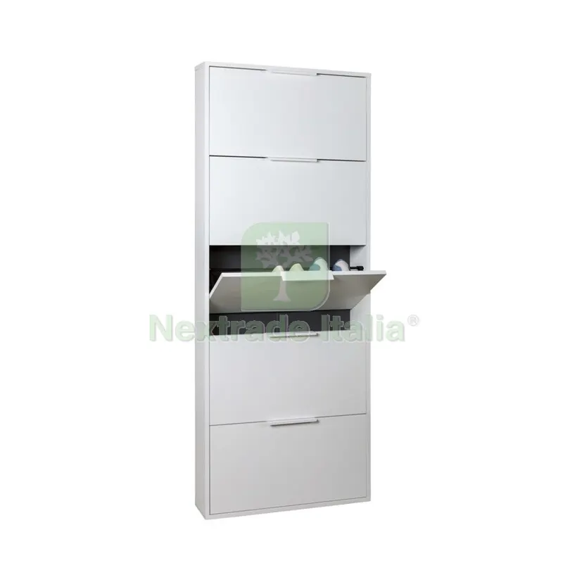 Scarpiera 5 Ribalte Slim CM. 65X15X174 H Bianco — Arredo — rif. FERX.506062 Scarpiera 5 Ribalte Slim CM. 65X15X174 H Bianco — Arredo — rif. FERX.506062