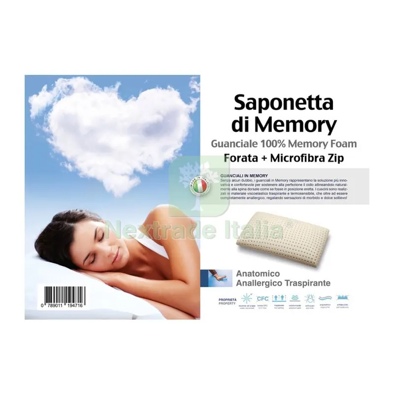 GUANCIALE MEMORY FOAM SAPONETTA FORATA H.13 — Reti e recinzioni — rif. FERX.506073 GUANCIALE MEMORY FOAM SAPONETTA FORATA H.13 — Reti e recinzioni — rif. FERX.506073