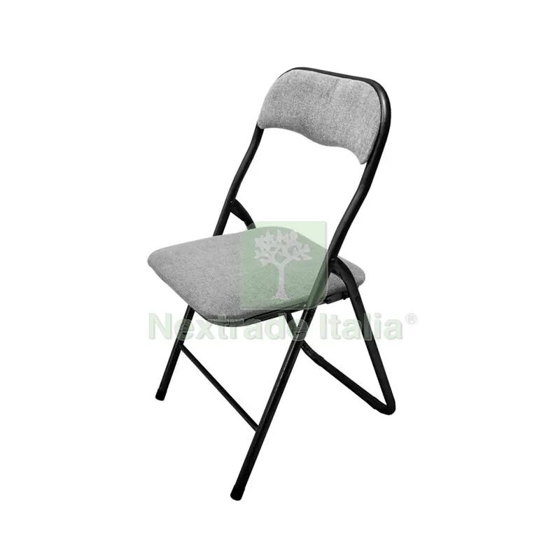 6PZ Sedia Pieghevole Polo Tessuto Grigio Chiaro 11 — Arredo — rif. FERX.506218 6PZ Sedia Pieghevole Polo Tessuto Grigio Chiaro 11 — Arredo — rif. FERX.506218