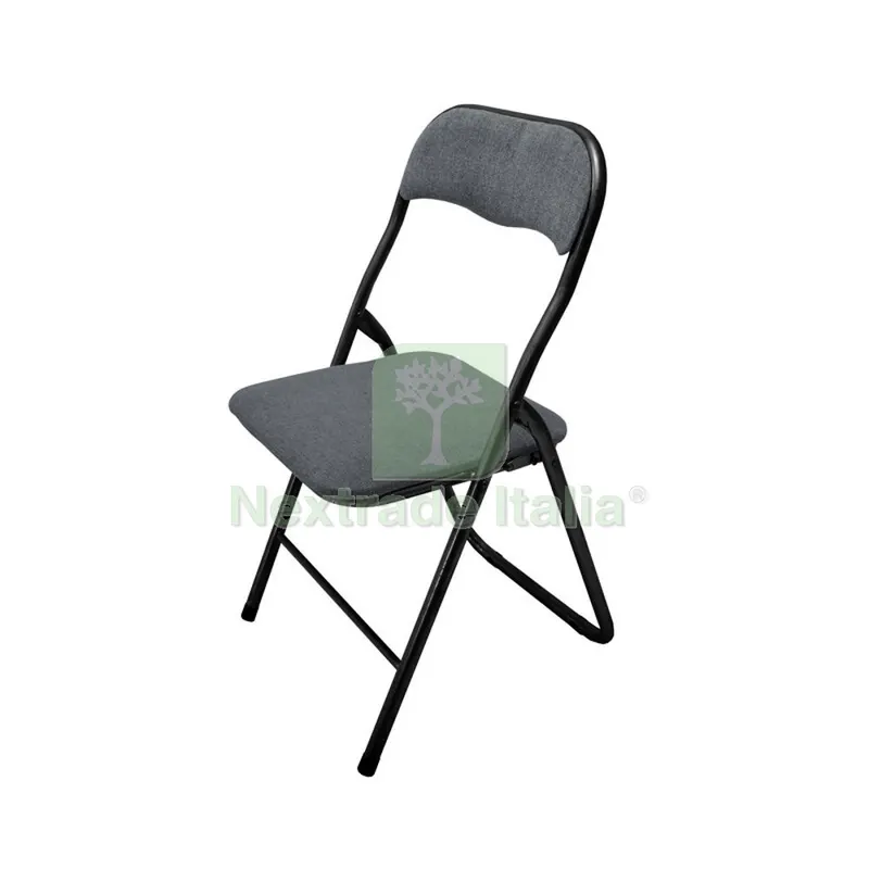 6PZ Sedia Pieghevole Polo Tessuto Grigio Scuro 27 — Arredo — rif. FERX.506219 6PZ Sedia Pieghevole Polo Tessuto Grigio Scuro 27 — Arredo — rif. FERX.506219