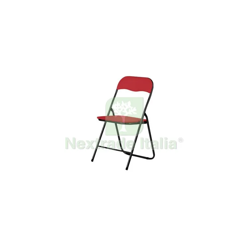 6PZ Sedia Pieghevole Polo Nero/Rosso — Arredo — rif. FERX.506228 6PZ Sedia Pieghevole Polo Nero/Rosso — Arredo — rif. FERX.506228