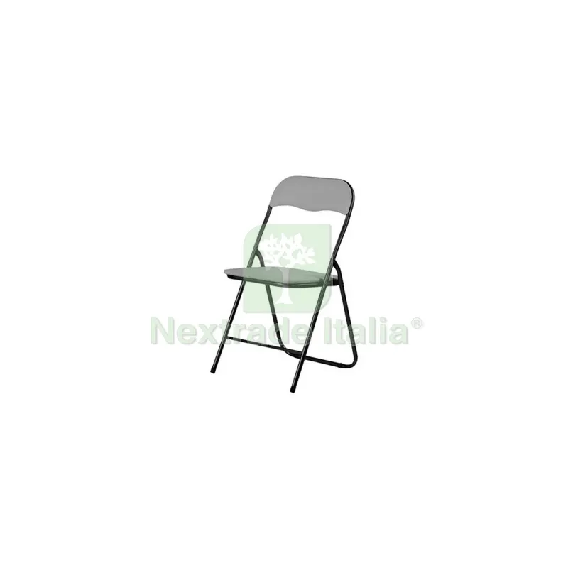 6PZ Sedia Pieghevole Polo Nero/Grigiochiaro — Arredo — rif. FERX.506232 6PZ Sedia Pieghevole Polo Nero/Grigiochiaro — Arredo — rif. FERX.506232