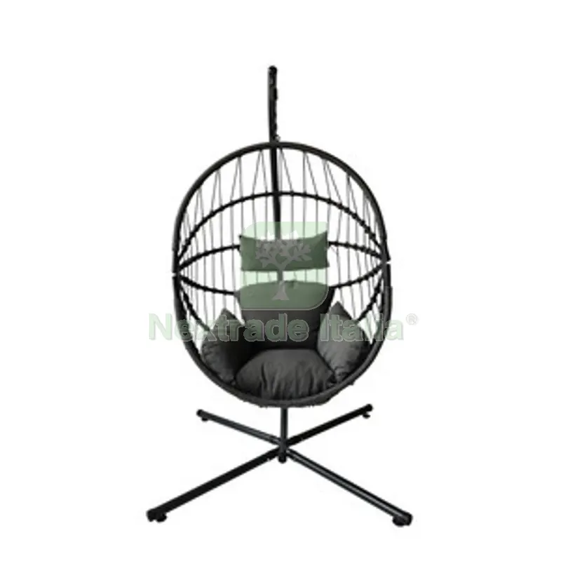 C Poltrona Sospesa Aura Acciaio Polyrat 108X192CM — Arredo — rif. FERX.506666