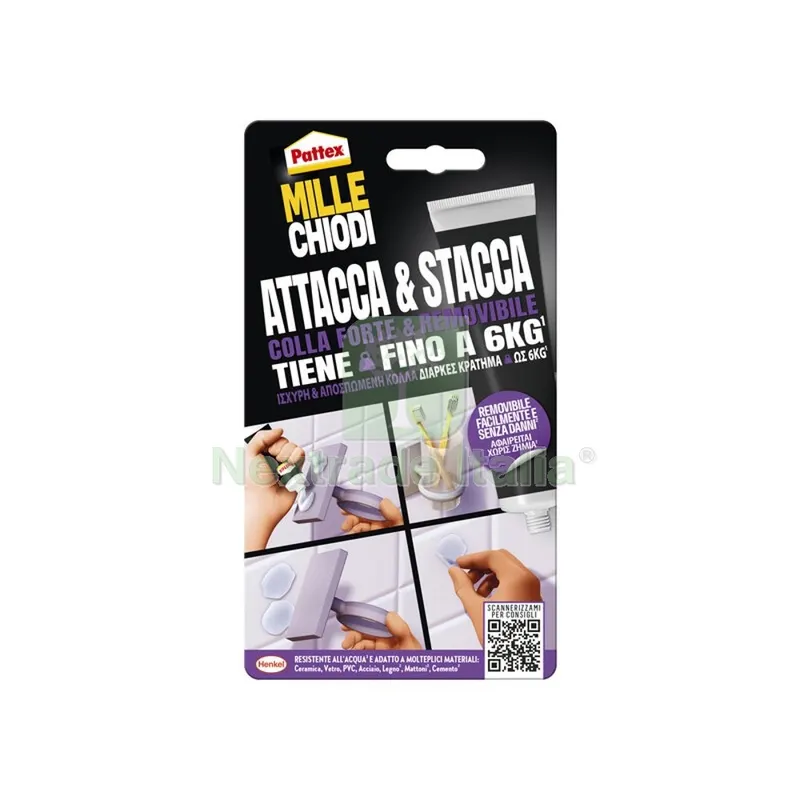 60PZ Pattex Millechiodi Attaccastacca PALBOX60PZ — Chiodi e graffe — rif. FERX.507371 60PZ Pattex Millechiodi Attaccastacca PALBOX60PZ — Chiodi e graffe — rif. FERX.507371