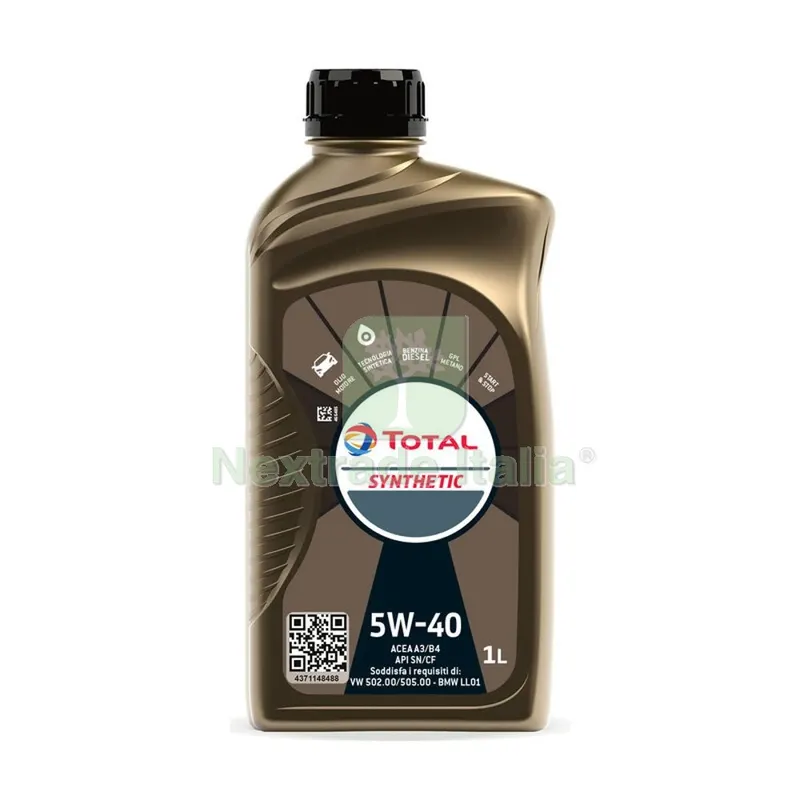 12PZ Olio Lubrificante Total Synthetic 5W40 1 L — Lubrificanti e oli — rif. FERX.507375 12PZ Olio Lubrificante Total Synthetic 5W40 1 L — Lubrificanti e oli — rif. FERX.507375