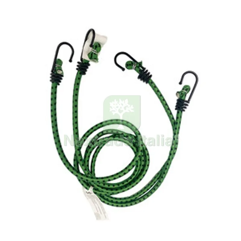 C SET 2 FUNI ELASTICHE D.8 C/2 GANCI FE 120 VERDE — Attrezzi da giardino — rif. FERX.507443