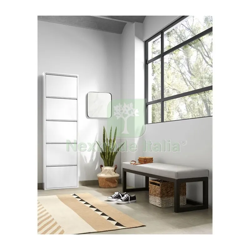 Scarpiera 5A Metallo CM 50X15X172 Bianco — Arredo — rif. FERX.507528 Scarpiera 5A Metallo CM 50X15X172 Bianco — Arredo — rif. FERX.507528