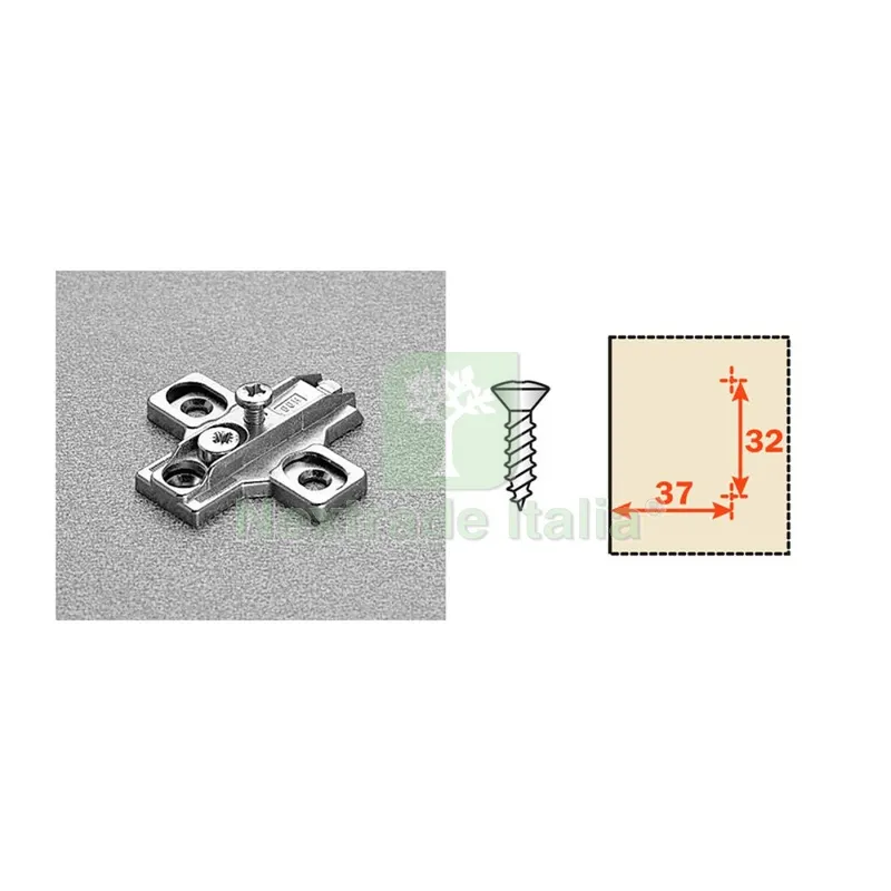 50PZ SALICE BASETTA REG P/CERNIERE B2R3E69 H 6 — Cerniere e cardini — rif. FERX.507532