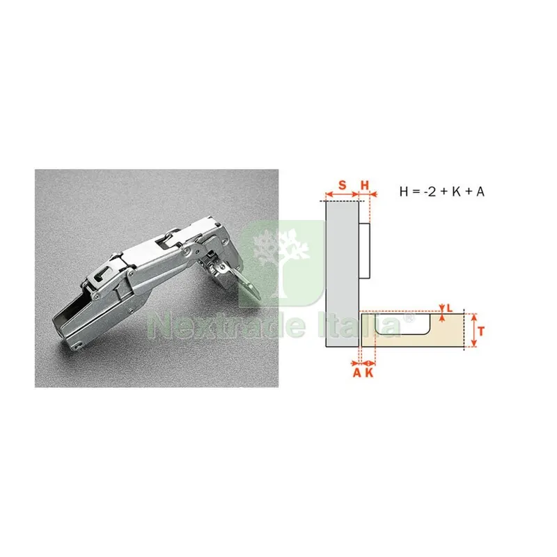 Salice Cerniera P/Mobili C2AFP99 Collo 17 165 Gradi — Cerniere e cardini — rif. FERX.507551