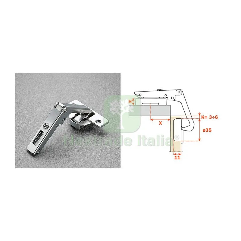 25PZ Salice Cerniera Angolari C2AYA99 Apertura 70 Gradi — Cerniere e cardini — rif. FERX.507552