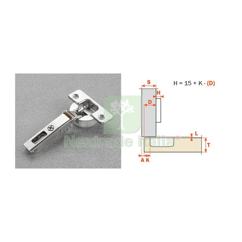50PZ Salice Cerniera Ammortiz C7A6AE9 Collo 0 110 Gradi — Cerniere e cardini — rif. FERX.507557