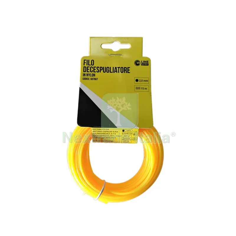 C FILO DECESPUGLIATORE TONDO YELLOW-R MM2.0X15MT — Attrezzi da giardino a motore — rif. FERX.507667 C FILO DECESPUGLIATORE TONDO YELLOW-R MM2.0X15MT — Attrezzi da giardino a motore — rif. FERX.507667
