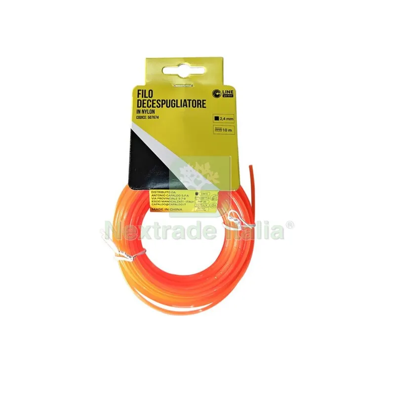 C FILO DECESPUGLIATORE QUADRO ORANGE-S MM2.4X10MT — Attrezzi da giardino a motore — rif. FERX.507674 C FILO DECESPUGLIATORE QUADRO ORANGE-S MM2.4X10MT — Attrezzi da giardino a motore — rif. FERX.507674