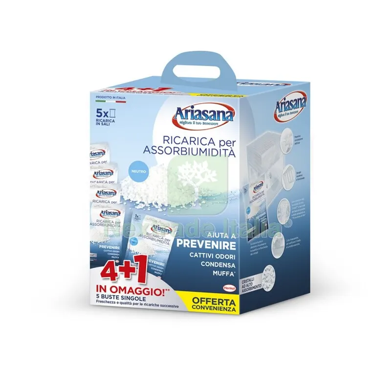 6PZ Ariasana Ricarica in Sali Neutri 5 Buste da 450 G — Casalinghi e organizzazione — rif. FERX.507723 6PZ Ariasana Ricarica in Sali Neutri 5 Buste da 450 G — Casalinghi e organizzazione — rif. FERX.507723