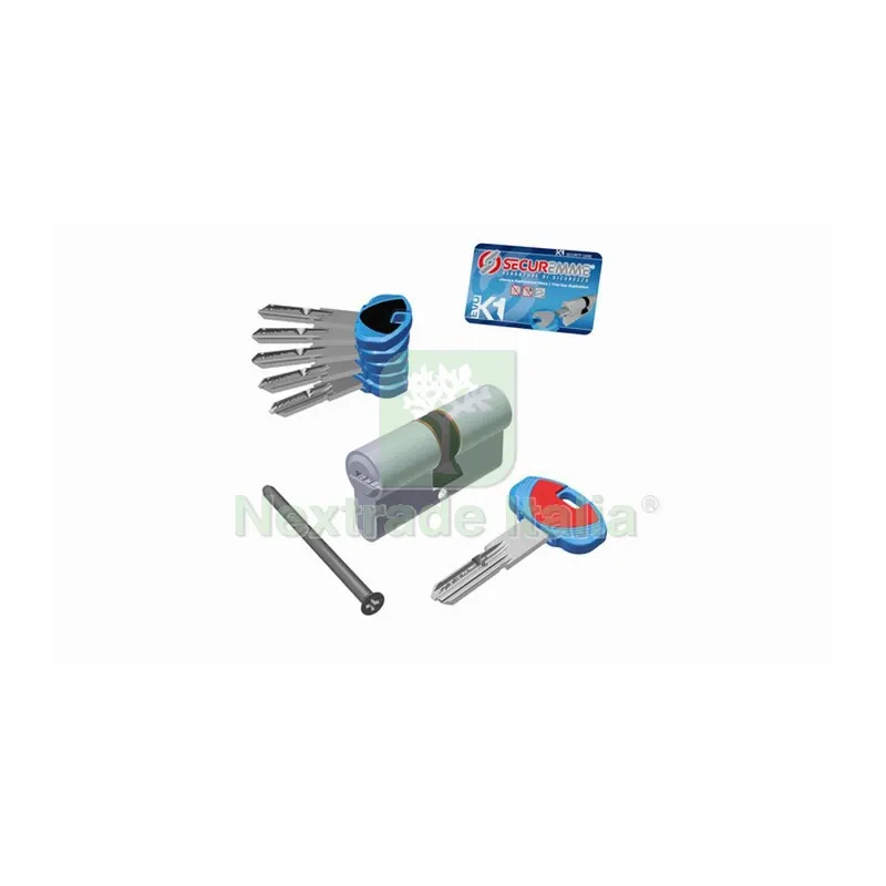 SECUREMME CILINDRO K1 5CH+1C 30+60 CROMO SAT — Serrature e cilindri — rif. FERX.507798 SECUREMME CILINDRO K1 5CH+1C 30+60 CROMO SAT — Serrature e cilindri — rif. FERX.507798