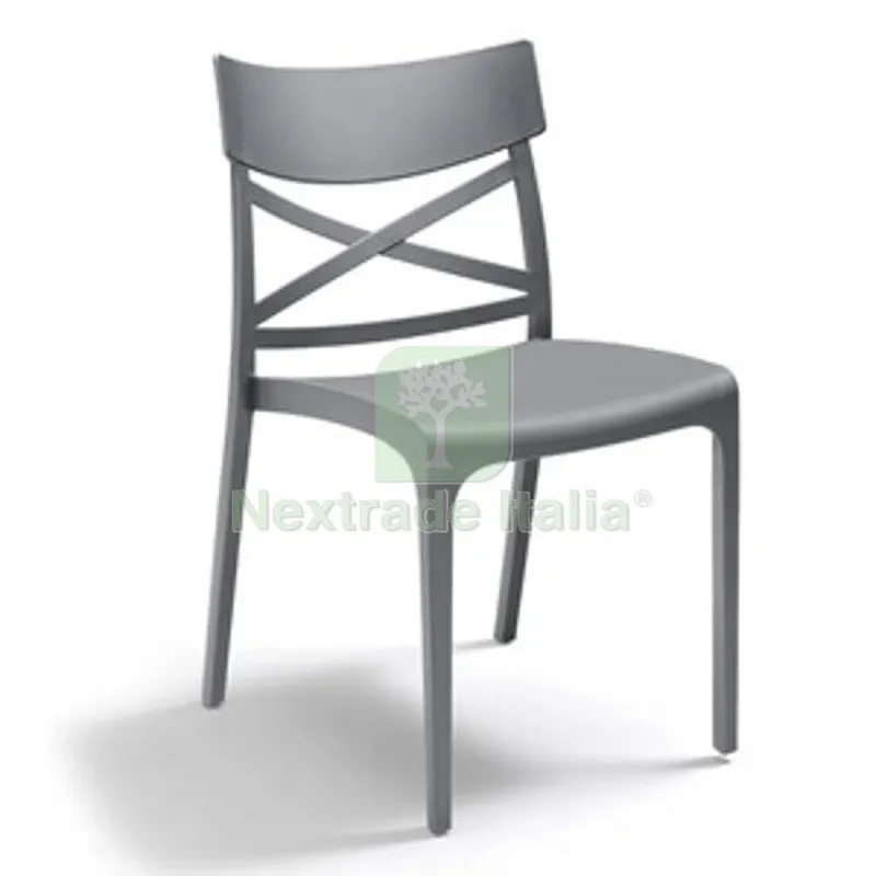 Sedia Croix Impilabile CM 46X54X80 H Graphite — Arredo — rif. FERX.507819 Sedia Croix Impilabile CM 46X54X80 H Graphite — Arredo — rif. FERX.507819