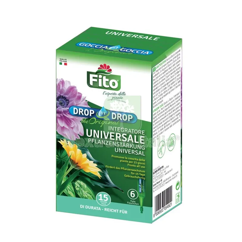 FITO CONCIME GOCCIA A GOCCIA UNIVERSALE 6X32 ML — Protezione piante e sementi — rif. FERX.508043 FITO CONCIME GOCCIA A GOCCIA UNIVERSALE 6X32 ML — Protezione piante e sementi — rif. FERX.508043