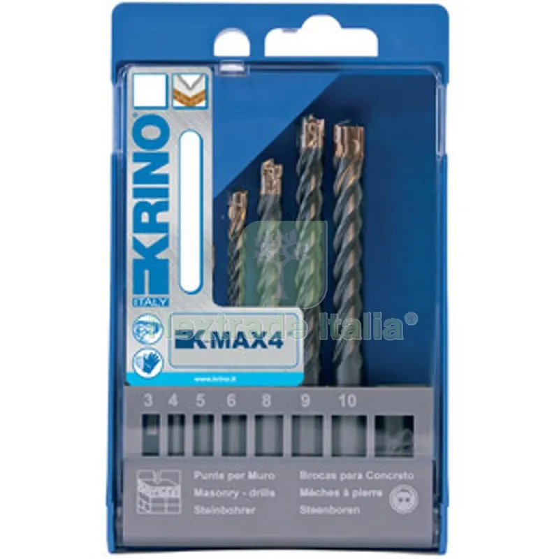 ASSORTIMENTO 6 PUNTE P/MURO 4 TAGLIENTI 4-10 MM — Punte, frese e dischi — rif. FERX.508867