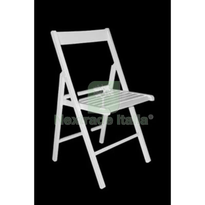 4PZ Sedia Pieghevole in Legno Laccato Bianco — Arredo — rif. FERX.508899