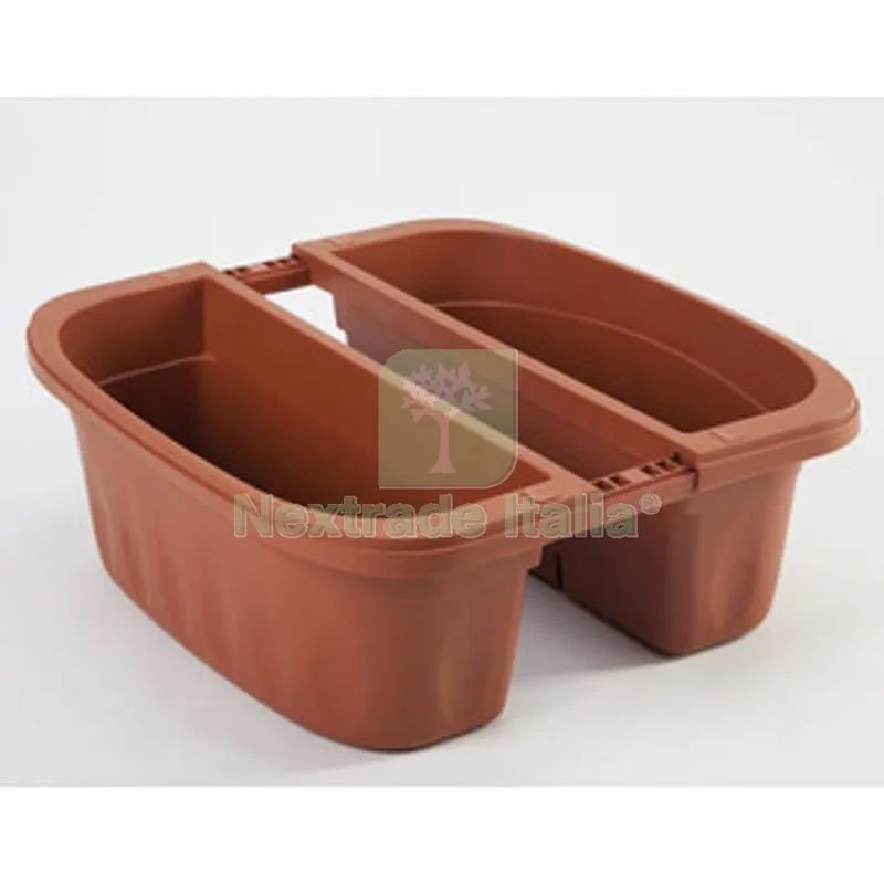 FIORIERA DOPPIA KLUNIA 50CM TERRACOTTA — Vasi e fioriere — rif. FERX.508921