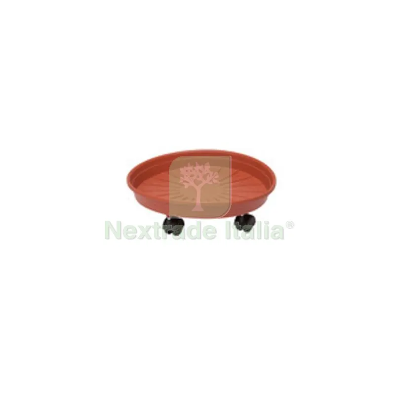 3PZ SOTTOVASO MARGHERITA C/RUOTE 45X7HCM TERRACOTA — Vasi e fioriere — rif. FERX.509175 3PZ SOTTOVASO MARGHERITA C/RUOTE 45X7HCM TERRACOTA — Vasi e fioriere — rif. FERX.509175