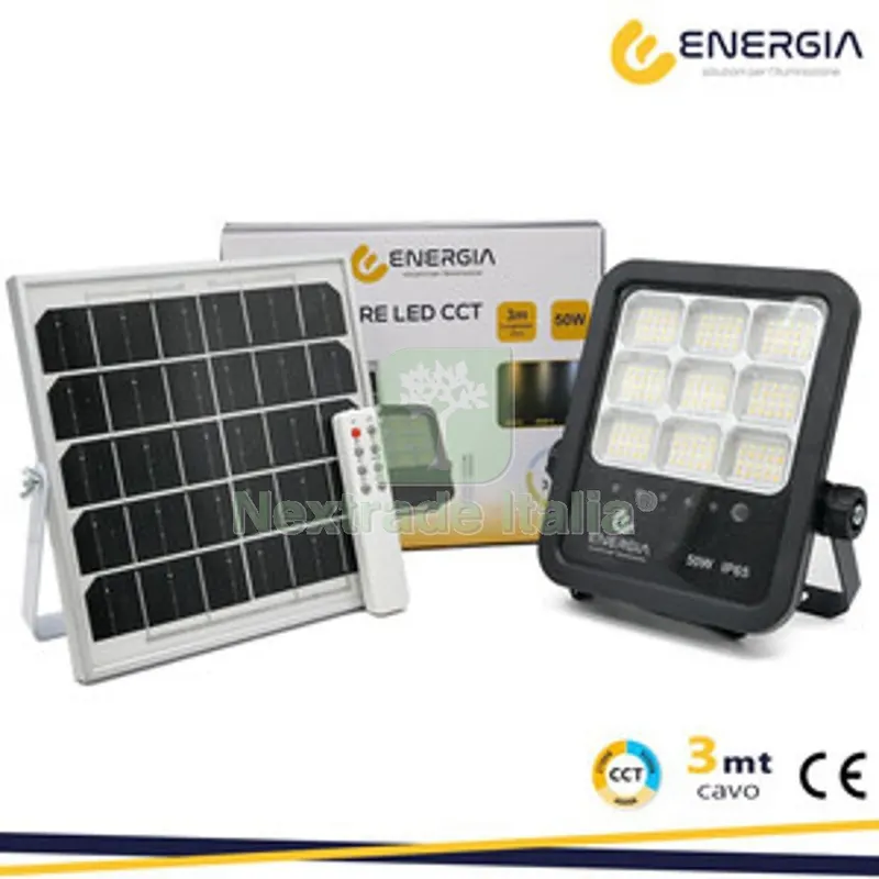 Proiettore C/Pannello Solare 50W 550LM CCT Telecom — Cavi e fili — rif. FERX.509431 Proiettore C/Pannello Solare 50W 550LM CCT Telecom — Cavi e fili — rif. FERX.509431