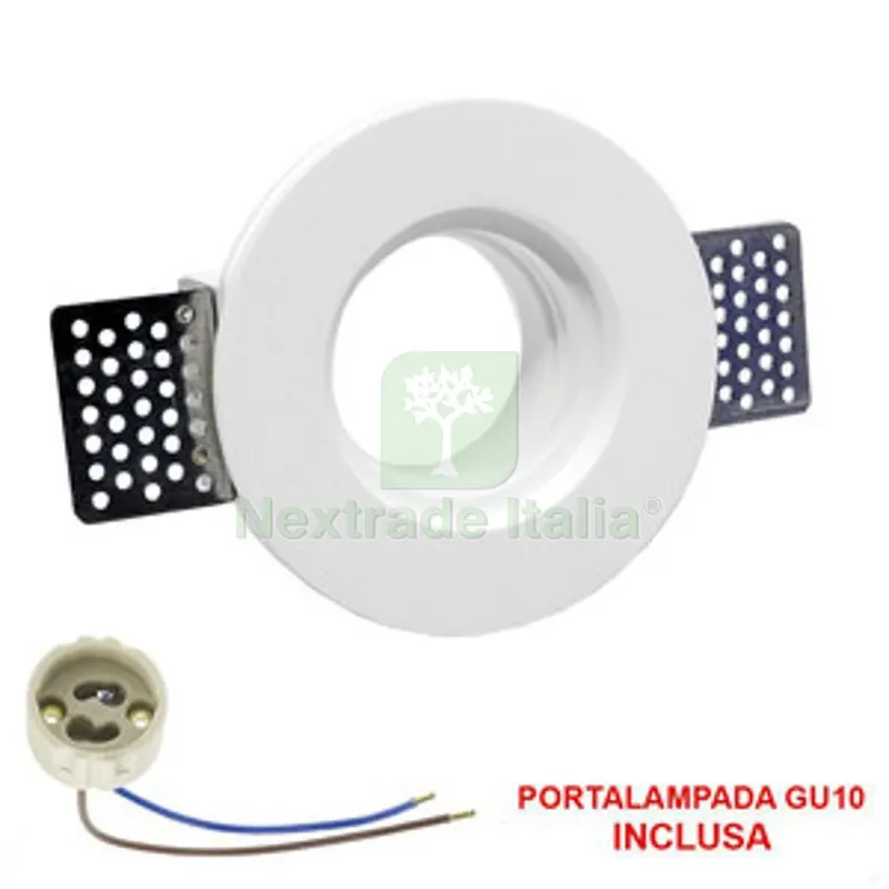 Faretto in Gesso D.100 Tondo GU10 — Illuminazione — rif. FERX.509437 Faretto in Gesso D.100 Tondo GU10 — Illuminazione — rif. FERX.509437