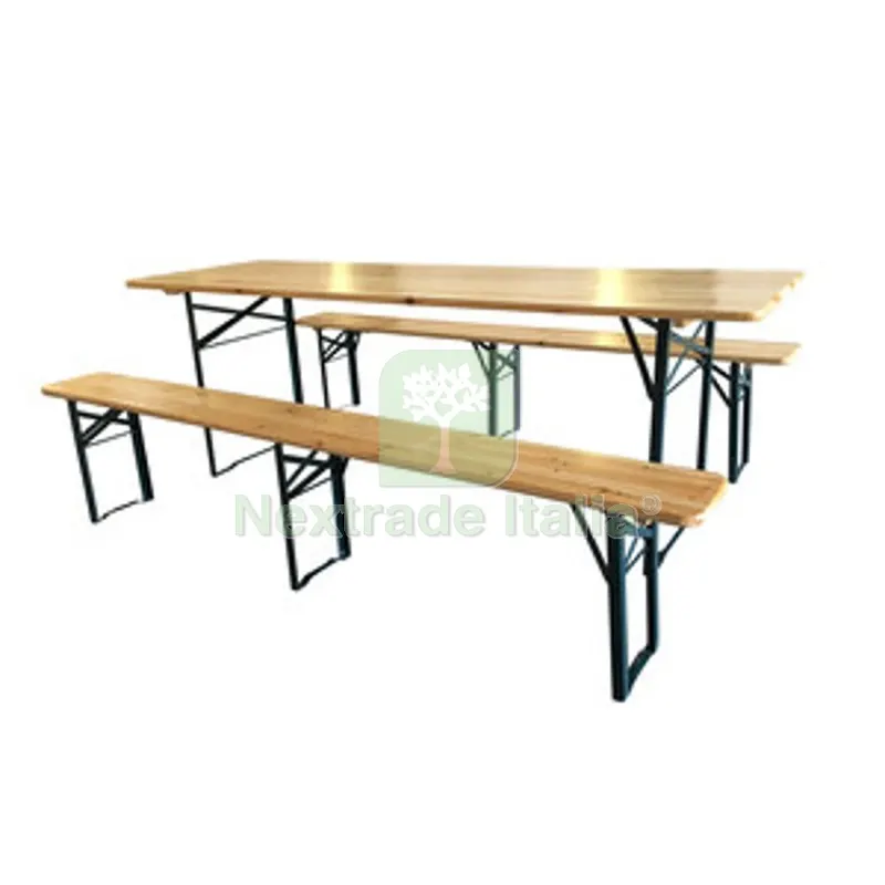 C Set Birreria C/Panche Legno/Metallo 220X80X76CM — Attrezzi da giardino — rif. FERX.509449