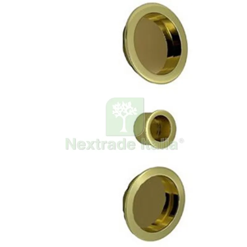 KIT MANIGLIE TONDO CIECO PORTE SCORREVOLI ORO — Maniglie e pomelli — rif. FERX.509859