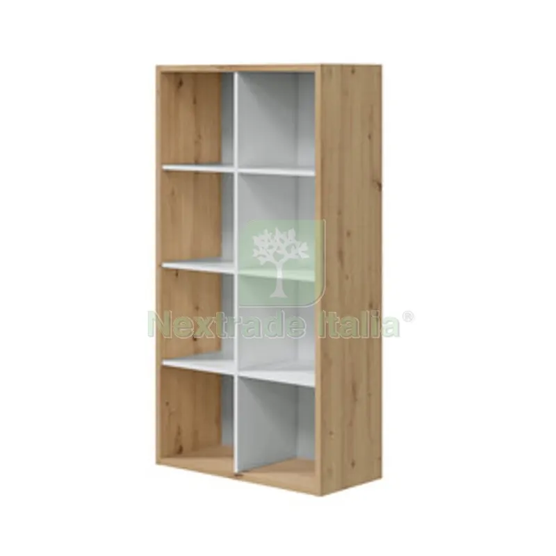Libreria 71X33X137 CM Bianco Rovere — Arredo — rif. FERX.509952