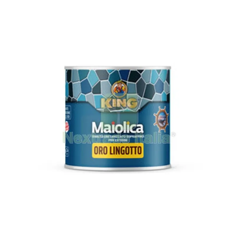 6PZ SMALTO MAIOLICA ORO LINGOTTO ESTERNI 100 G — Vernici e smalti — rif. FERX.510156