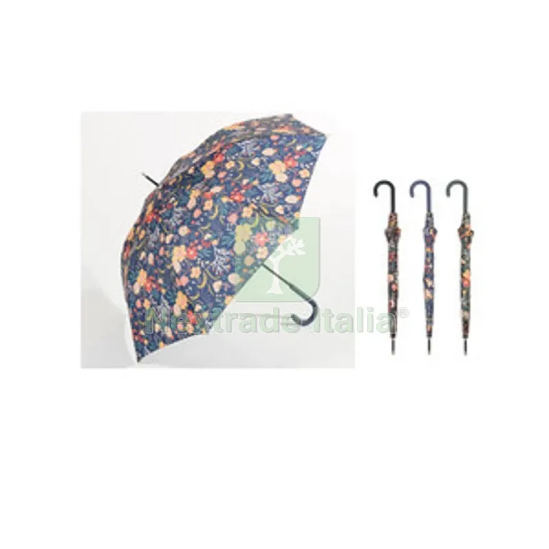 12PZ Ombrello Automatico Lungo Donna Fiori Assortito — Attrezzi da giardino — rif. FERX.510189