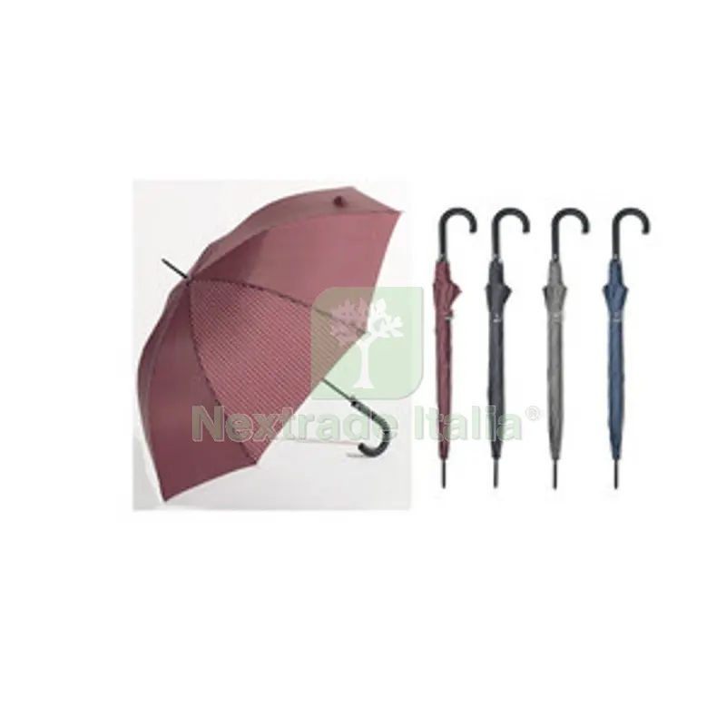 12PZ Ombrello Automatico Lungo Unisex Rigato Assortito — Attrezzi da giardino — rif. FERX.510191 12PZ Ombrello Automatico Lungo Unisex Rigato Assortito — Attrezzi da giardino — rif. FERX.510191