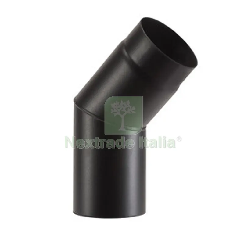 CURVA PORCELLANATA 45 D 15CM NERO OPACO TOP — Tubi e raccordi — rif. FERX.510712