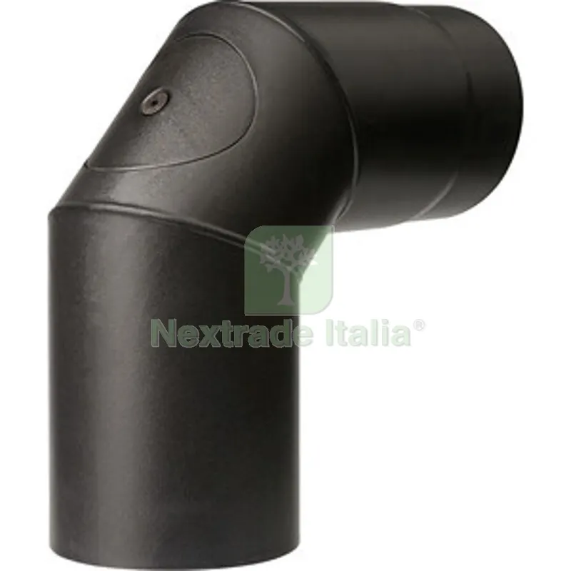 CURVA PORCELLANATA 90 C/ISPEZ D 12CM NERO OPACO TOP — Tubi e raccordi — rif. FERX.510716 CURVA PORCELLANATA 90 C/ISPEZ D 12CM NERO OPACO TOP — Tubi e raccordi — rif. FERX.510716