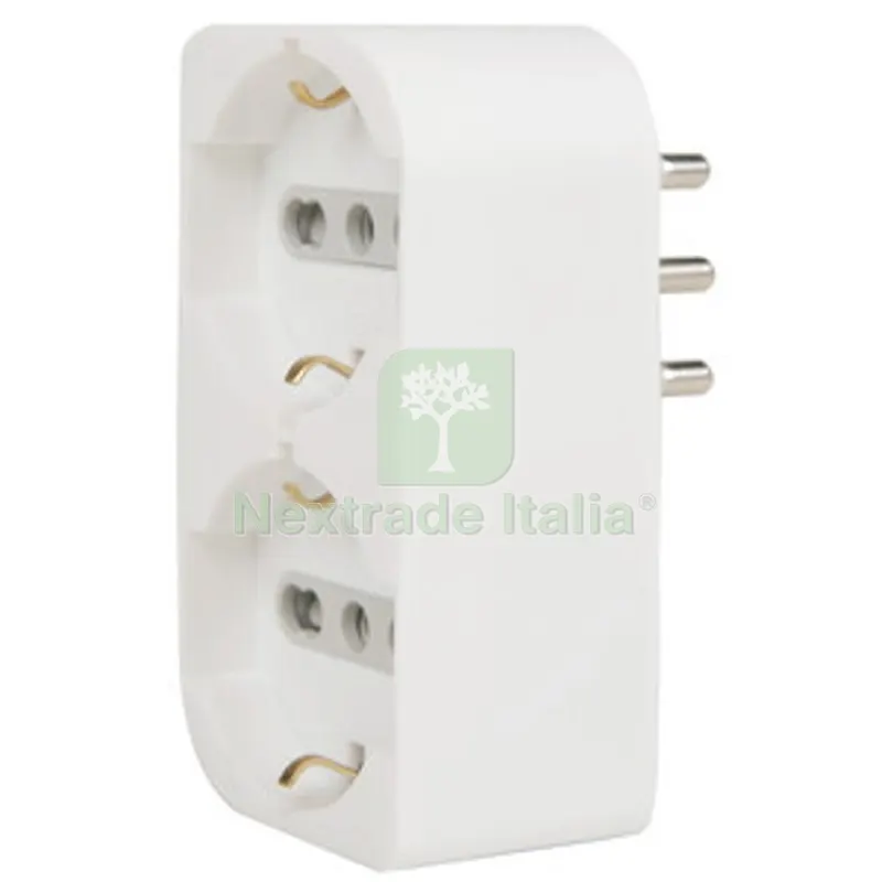 ADATTATORE SPINA 16A 2 PRESE UNIVERSALI SALVASPAZ — Interruttori e prese — rif. FERX.510911 ADATTATORE SPINA 16A 2 PRESE UNIVERSALI SALVASPAZ — Interruttori e prese — rif. FERX.510911