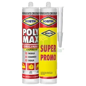 2PZ BOSTIK POLYMAX ORIGINAL 300 G CRISTAL CART BIPACK — Adesivi e sigillanti — rif. FERX.510973