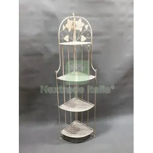 2PZ C Angoliera 4 Ripiani 49X33X156CM Bianco ANT Epoque — Casalinghi e organizzazione — rif. FERX.511025 2PZ C Angoliera 4 Ripiani 49X33X156CM Bianco ANT Epoque — Casalinghi e organizzazione — rif. FERX.511025