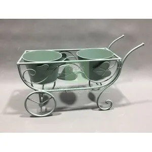 2PZ C Fioriera 2 Posti C/RU 48X19X31CM Verde SAL Epoque — Vasi e fioriere — rif. FERX.511039 2PZ C Fioriera 2 Posti C/RU 48X19X31CM Verde SAL Epoque — Vasi e fioriere — rif. FERX.511039