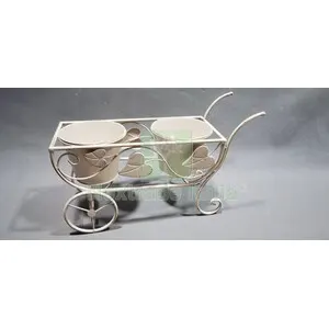 2PZ C Fioriera 2 Posti C/RU 48X19X31CM Bianco ANT Epoque — Vasi e fioriere — rif. FERX.511040 2PZ C Fioriera 2 Posti C/RU 48X19X31CM Bianco ANT Epoque — Vasi e fioriere — rif. FERX.511040