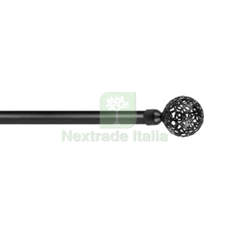 6PZ Bastone Metallo D 20/17 120/210CM Ricamo Nero — Casalinghi e organizzazione — rif. FERX.511200