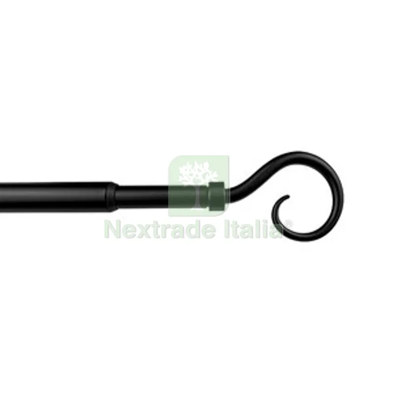 BASTONE METALLO D 12/9 70/120CM RICCIOLO NERO — Casalinghi e organizzazione — rif. FERX.511226 BASTONE METALLO D 12/9 70/120CM RICCIOLO NERO — Casalinghi e organizzazione — rif. FERX.511226