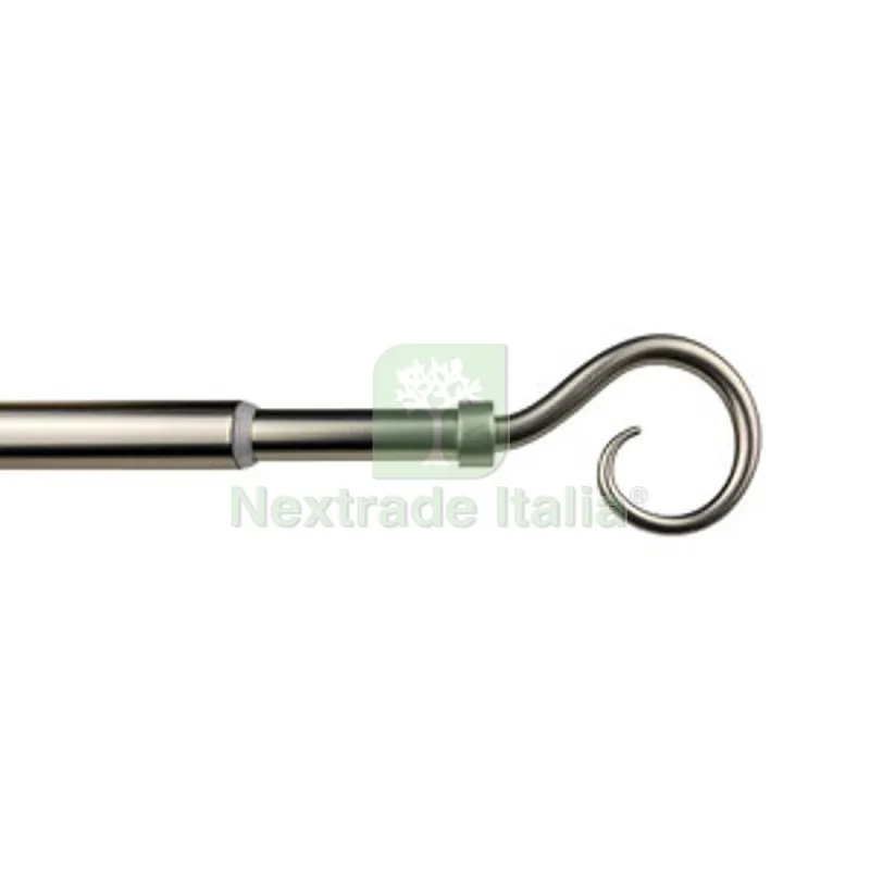 Bastone Metallo D 12/9 70/120CM Ricciolo Nichel — Casalinghi e organizzazione — rif. FERX.511228 Bastone Metallo D 12/9 70/120CM Ricciolo Nichel — Casalinghi e organizzazione — rif. FERX.511228